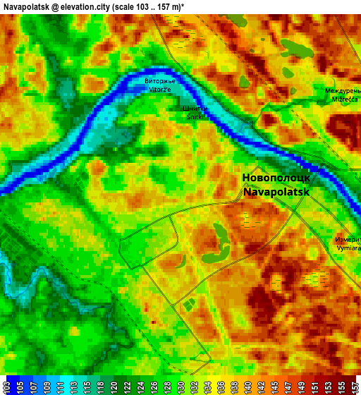 Zoom OUT 2x Navapolatsk, Belarus elevation map