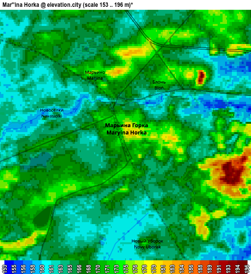 Zoom OUT 2x Mar’’ina Horka, Belarus elevation map