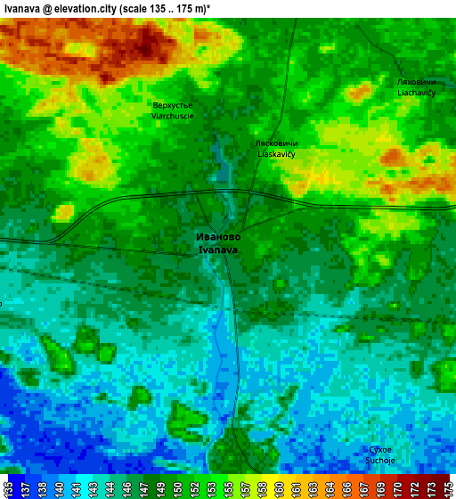 Zoom OUT 2x Ivanava, Belarus elevation map