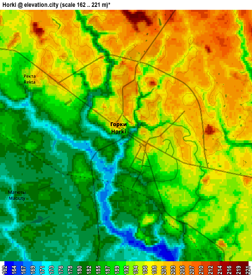 Zoom OUT 2x Horki, Belarus elevation map