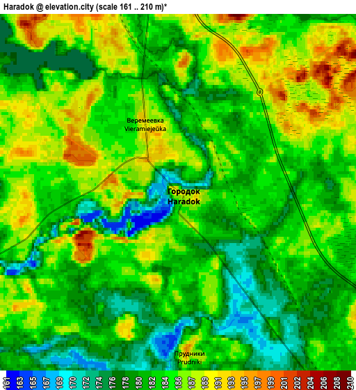 Zoom OUT 2x Haradok, Belarus elevation map