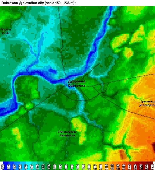 Zoom OUT 2x Dubrowna, Belarus elevation map