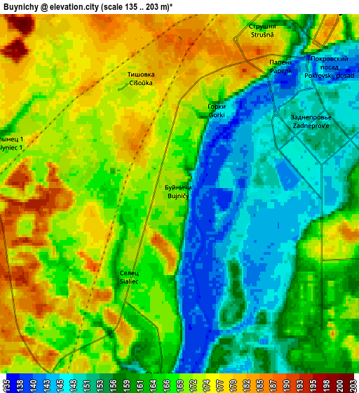 Zoom OUT 2x Buynichy, Belarus elevation map