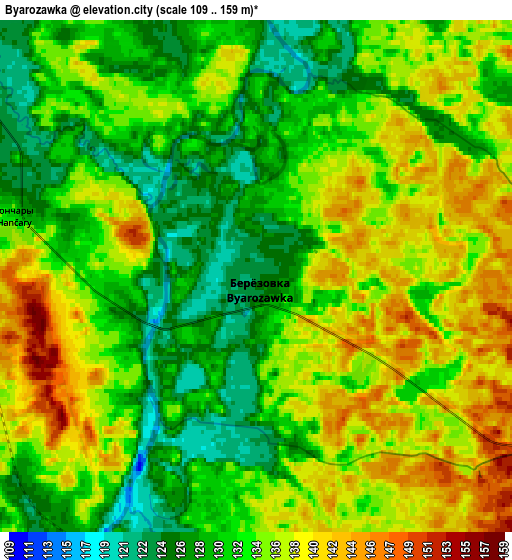 Zoom OUT 2x Byarozawka, Belarus elevation map