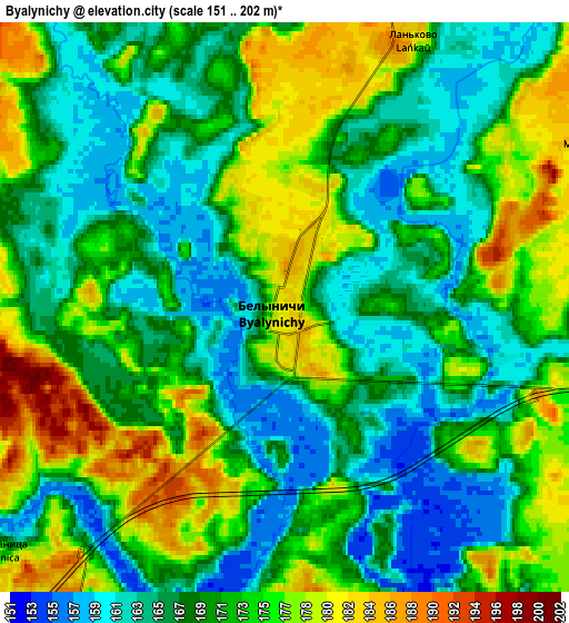 Zoom OUT 2x Byalynichy, Belarus elevation map