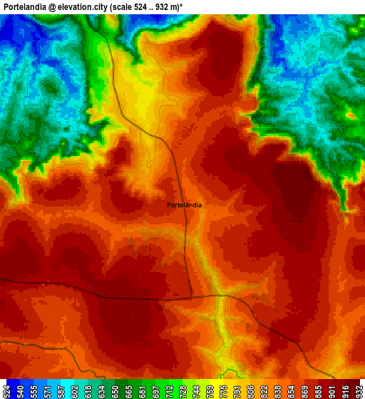 Zoom OUT 2x Portelândia, Brazil elevation map