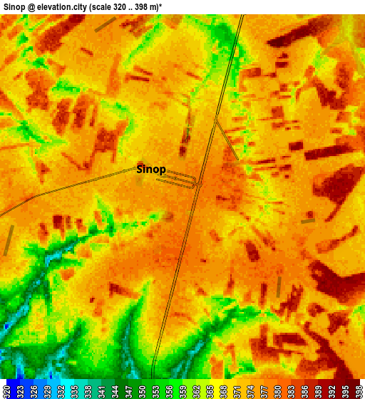 Zoom OUT 2x Sinop, Brazil elevation map