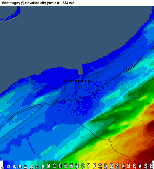 Zoom OUT 2x Montmagny, Canada elevation map