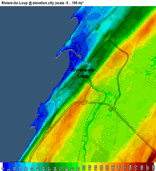 Zoom OUT 2x Rivière-du-Loup, Canada elevation map