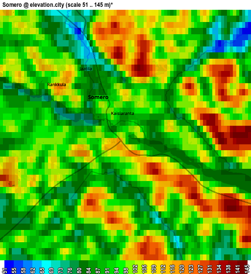 Zoom OUT 2x Somero, Finland elevation map