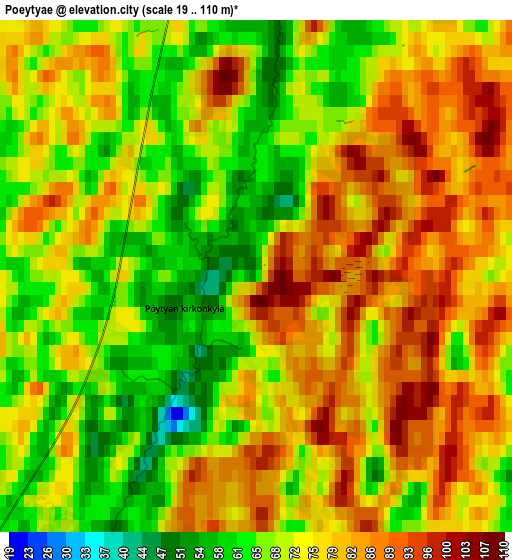 Zoom OUT 2x Pöytyä, Finland elevation map