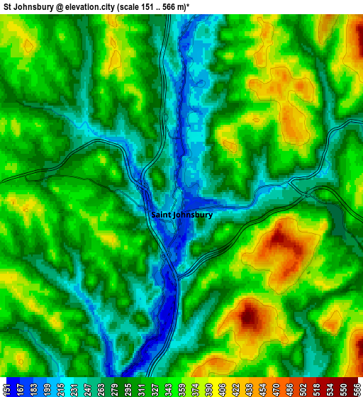 Zoom OUT 2x St Johnsbury, United States elevation map