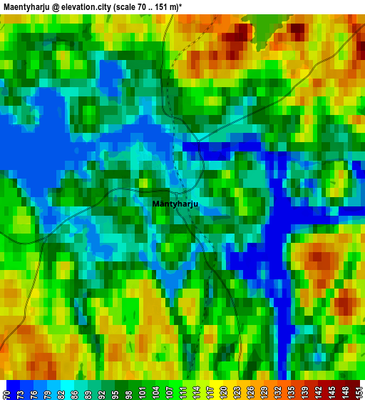 Zoom OUT 2x Mäntyharju, Finland elevation map
