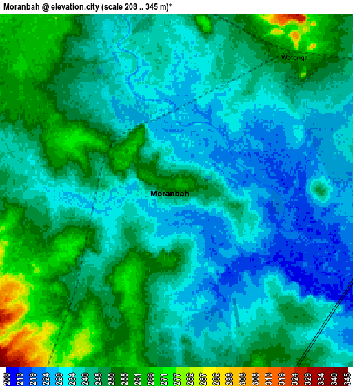 Zoom OUT 2x Moranbah, Australia elevation map