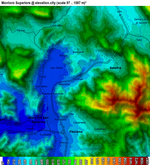 Zoom OUT 2x Montoro Superiore, Italy elevation map
