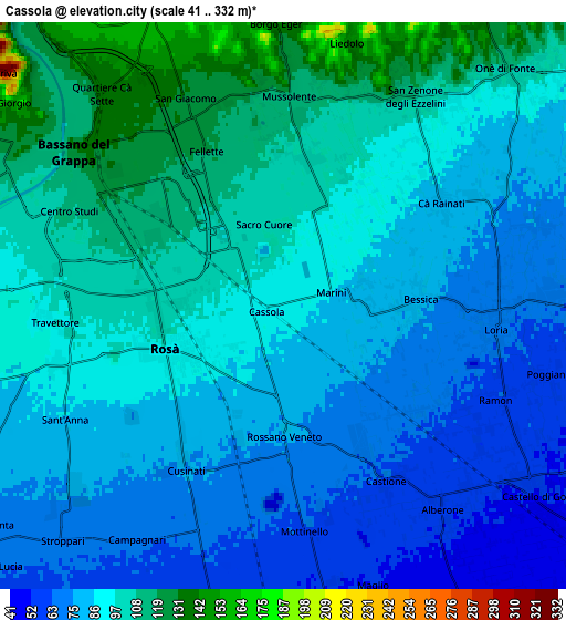 Zoom OUT 2x Cassola, Italy elevation map