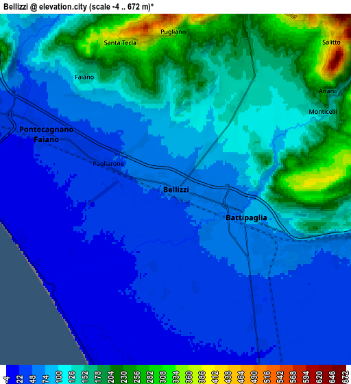 Zoom OUT 2x Bellizzi, Italy elevation map