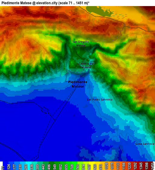 Zoom OUT 2x Piedimonte Matese, Italy elevation map