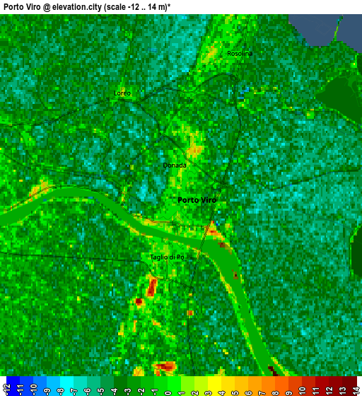 Zoom OUT 2x Porto Viro, Italy elevation map