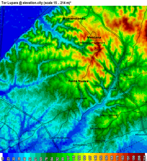 Zoom OUT 2x Tor Lupara, Italy elevation map