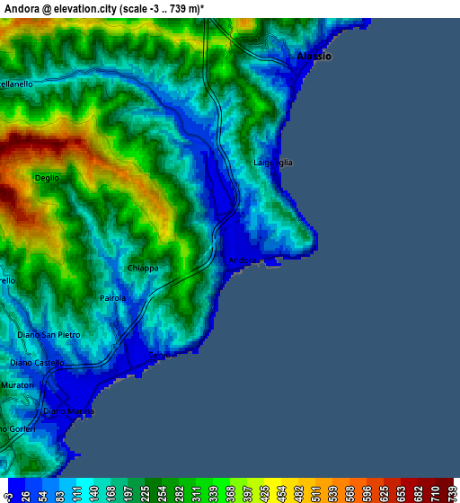 Zoom OUT 2x Andora, Italy elevation map