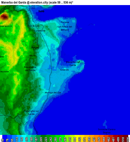 Zoom OUT 2x Manerba del Garda, Italy elevation map