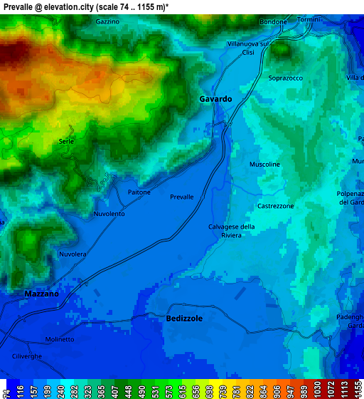 Zoom OUT 2x Prevalle, Italy elevation map