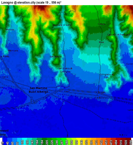 Zoom OUT 2x Lavagno, Italy elevation map