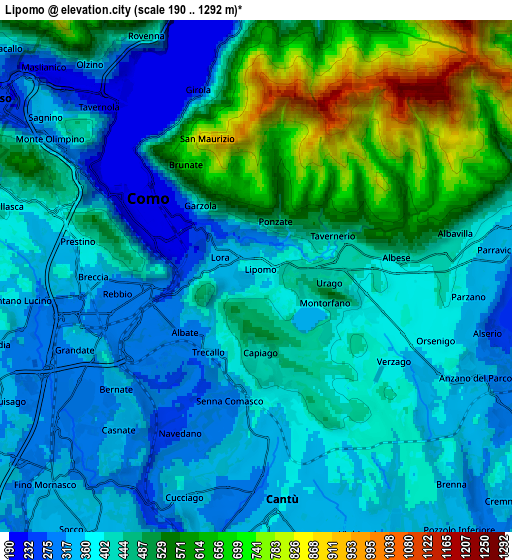 Zoom OUT 2x Lipomo, Italy elevation map