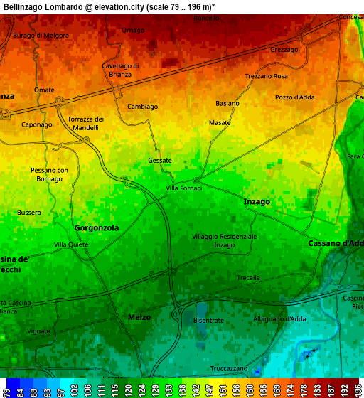 Zoom OUT 2x Bellinzago Lombardo, Italy elevation map