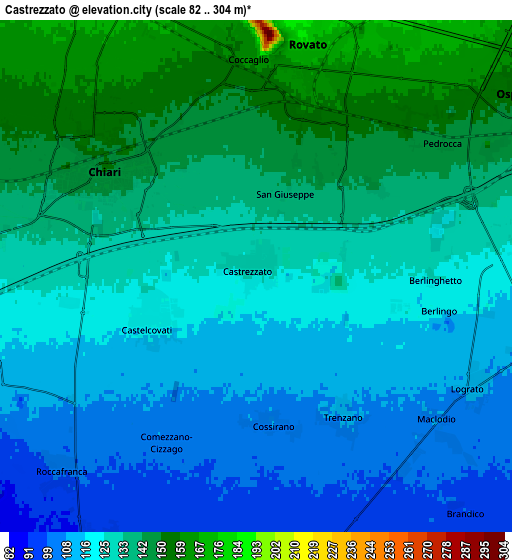 Zoom OUT 2x Castrezzato, Italy elevation map