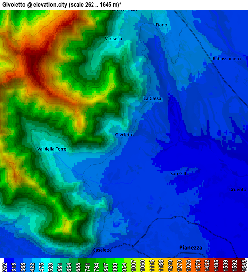 Zoom OUT 2x Givoletto, Italy elevation map