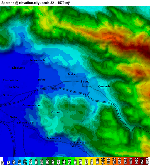 Zoom OUT 2x Sperone, Italy elevation map