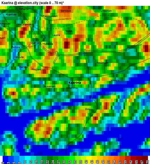 Zoom OUT 2x Kaarina, Finland elevation map