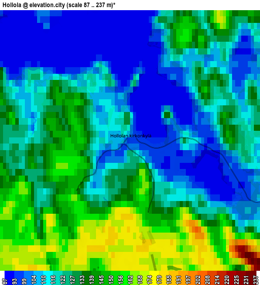 Zoom OUT 2x Hollola, Finland elevation map