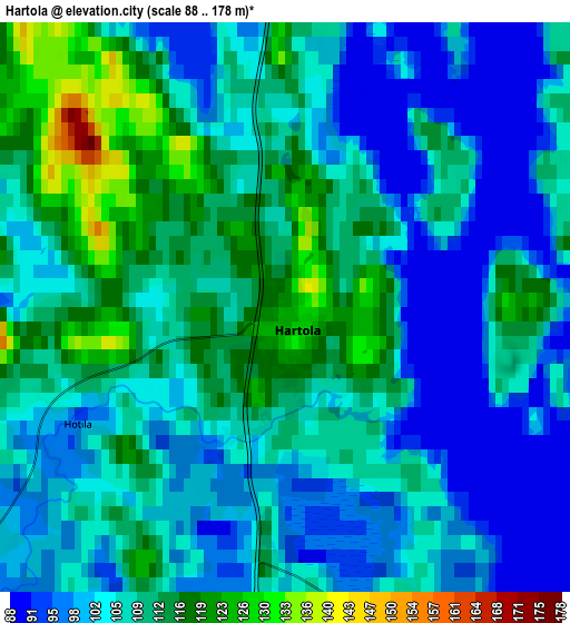 Zoom OUT 2x Hartola, Finland elevation map