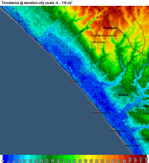 Zoom OUT 2x Torvaianica, Italy elevation map