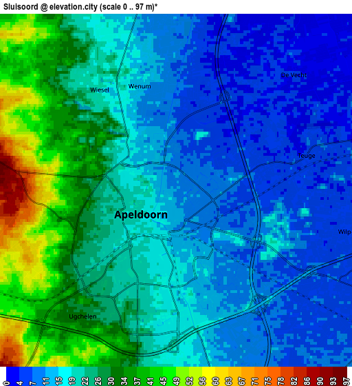 Zoom OUT 2x Sluisoord, Netherlands elevation map