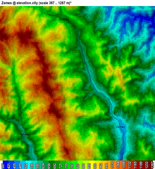 Zoom OUT 2x Zemeş, Romania elevation map