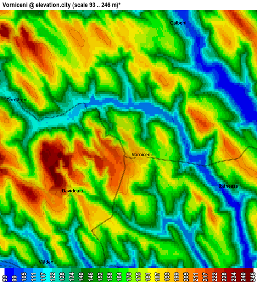 Zoom OUT 2x Vorniceni, Romania elevation map