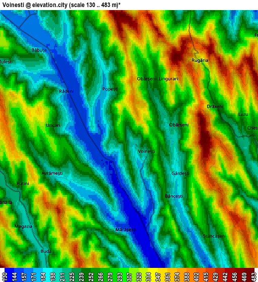 Zoom OUT 2x Voineşti, Romania elevation map