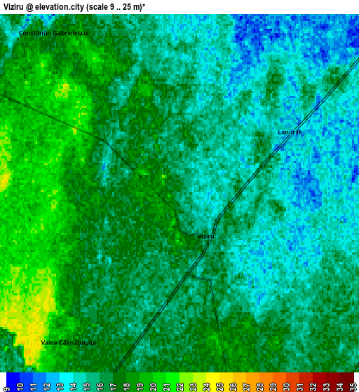 Zoom OUT 2x Viziru, Romania elevation map