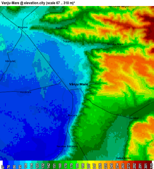 Zoom OUT 2x Vânju-Mare, Romania elevation map