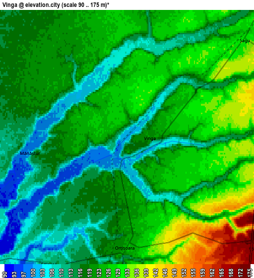 Zoom OUT 2x Vinga, Romania elevation map