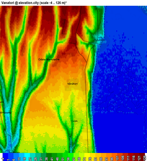 Zoom OUT 2x Vânători, Romania elevation map