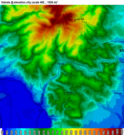 Zoom OUT 2x Vâlcele, Romania elevation map