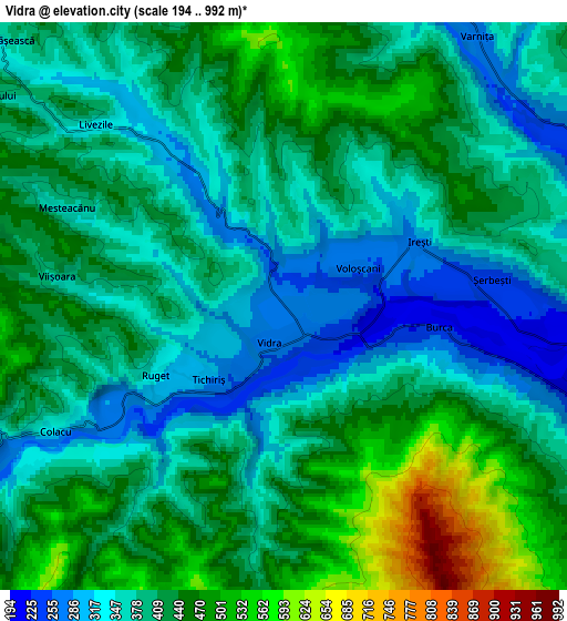 Zoom OUT 2x Vidra, Romania elevation map