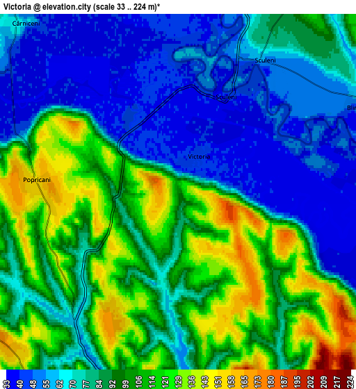 Zoom OUT 2x Victoria, Romania elevation map