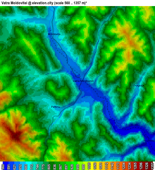 Zoom OUT 2x Vatra Moldoviţei, Romania elevation map