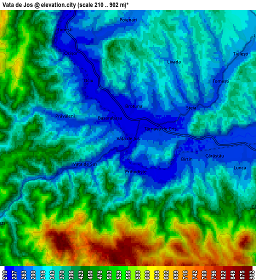 Zoom OUT 2x Vaţa de Jos, Romania elevation map